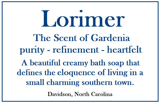New Product - Lorimer shower and bath soap